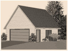Free Two-Car Garage Plans - Download free plans for building a two-car garage with stairs to a storage loft from CAD Northwest.
